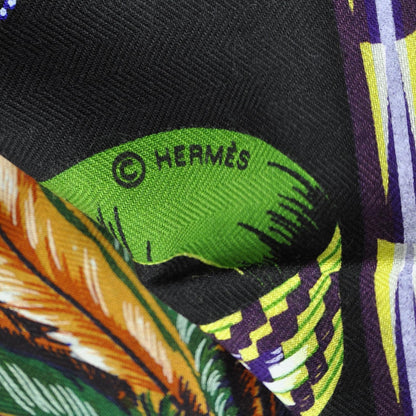 Hermes Cashmere Silk Brazil Shawl GM 140 10 of 10