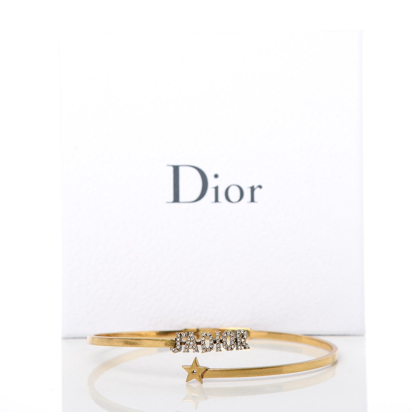 Metal J'Adior Logo Choker Necklace Antique Gold