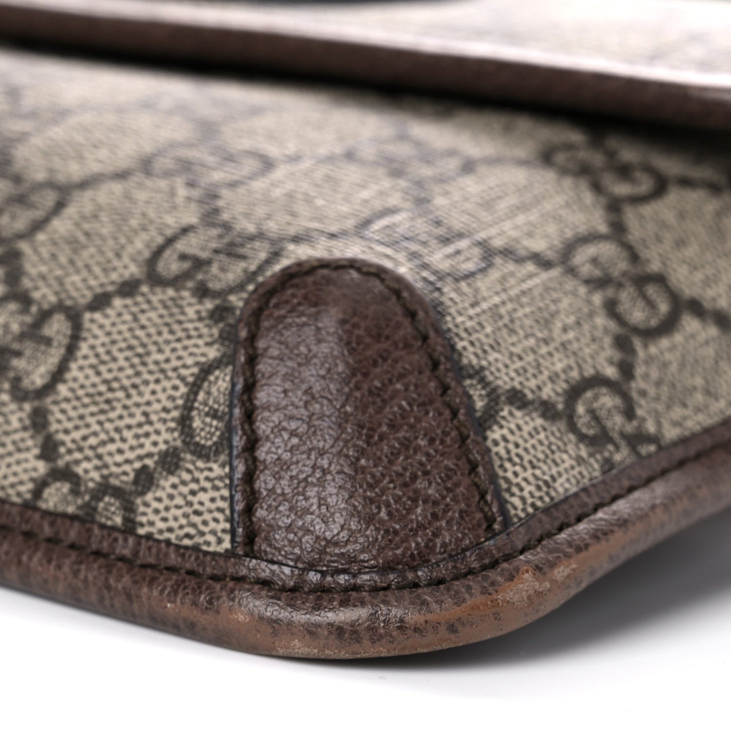 GG Supreme Monogram Neo Vintage Web Belt Bag Brown