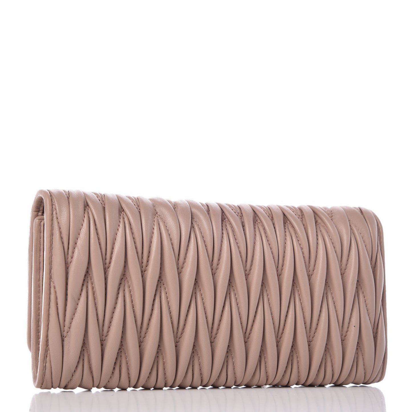 Nappa Matelasse Flap Wallet Cammeo