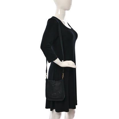 Hermes Taurillon Clemence Evelyne TPM Black 2 of 8
