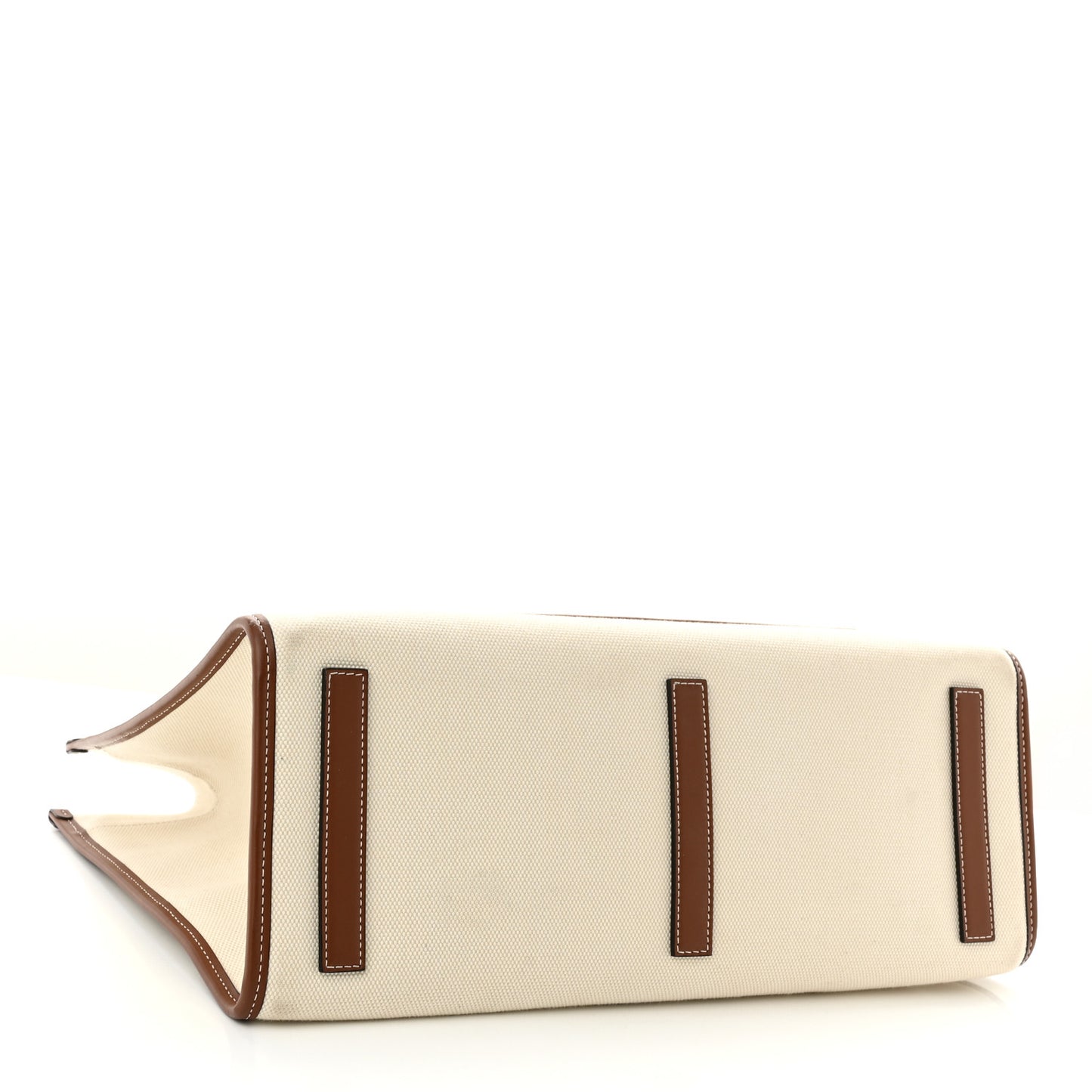 Canvas Smooth Calfskin Medium Two Tone Freya Tote Brown