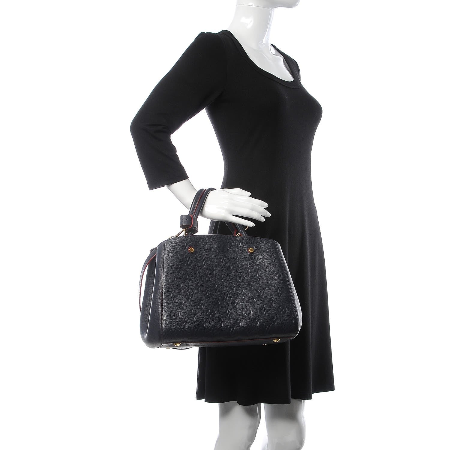 Louis Vuitton Empreinte Montaigne MM Marine Rouge 2 of 15