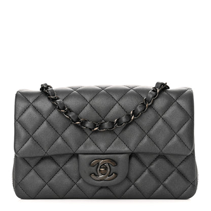 Chanel Lambskin Quilted Mini Rectangular Flap So Black 1 of 11