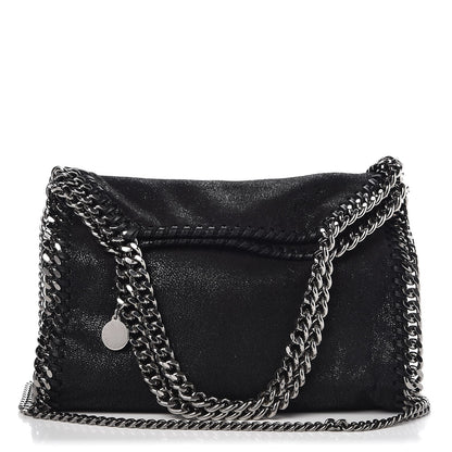 Stella McCartney Shaggy Deer Mini Falabella Fold Over Tote Black 1 of 7