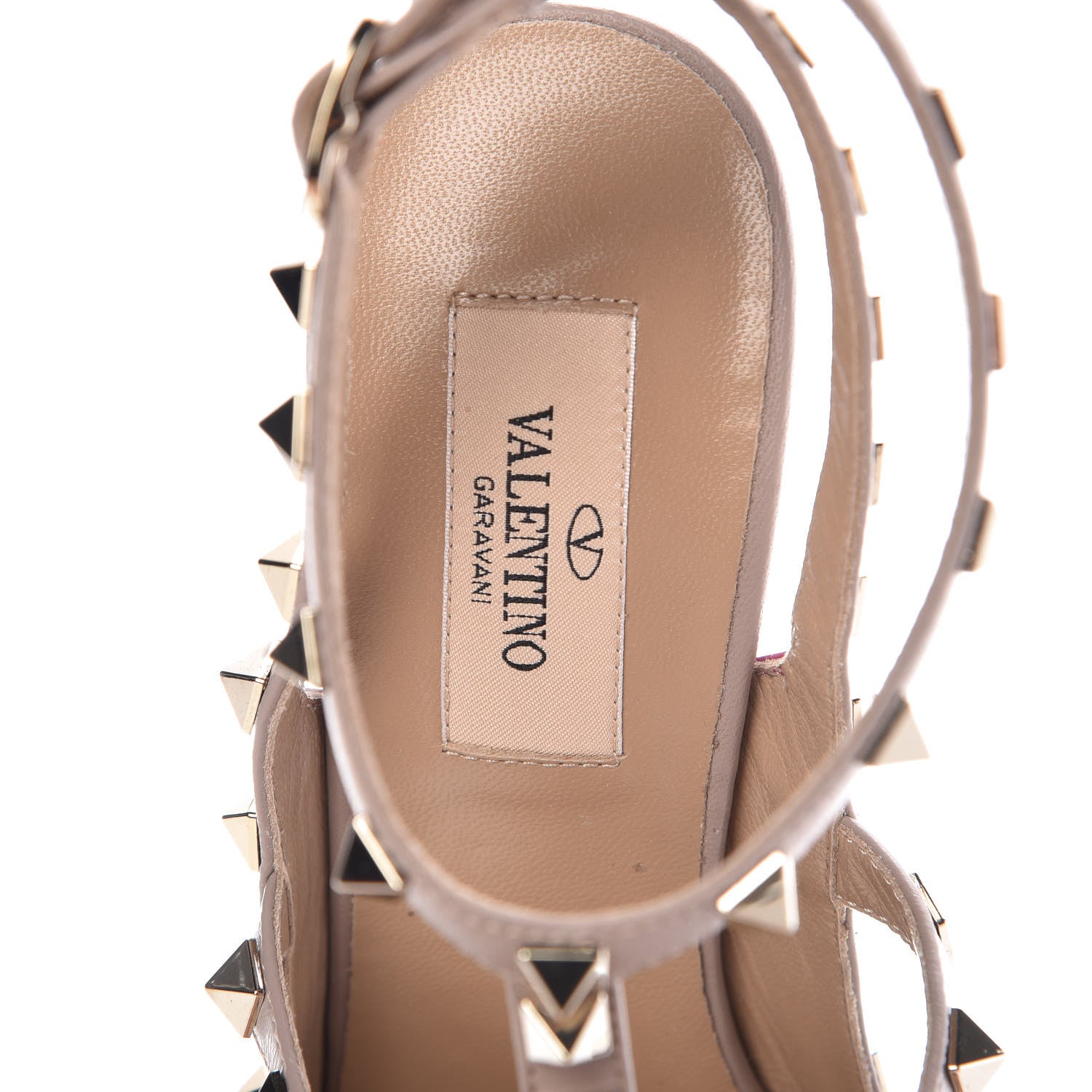 Valentino Garavani Nappa Rockstud Ankle Strap Pumps 37.5 Deep Cyclamin Poudre 7 of 9