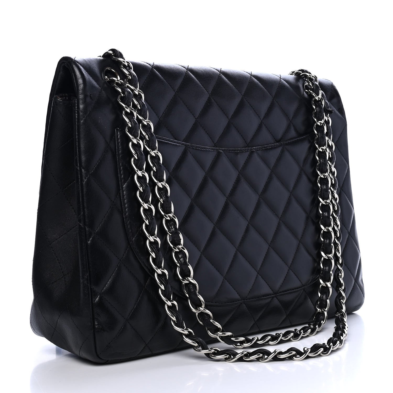 Chanel Lambskin Quilted Maxi Single Flap Black 2 of 4