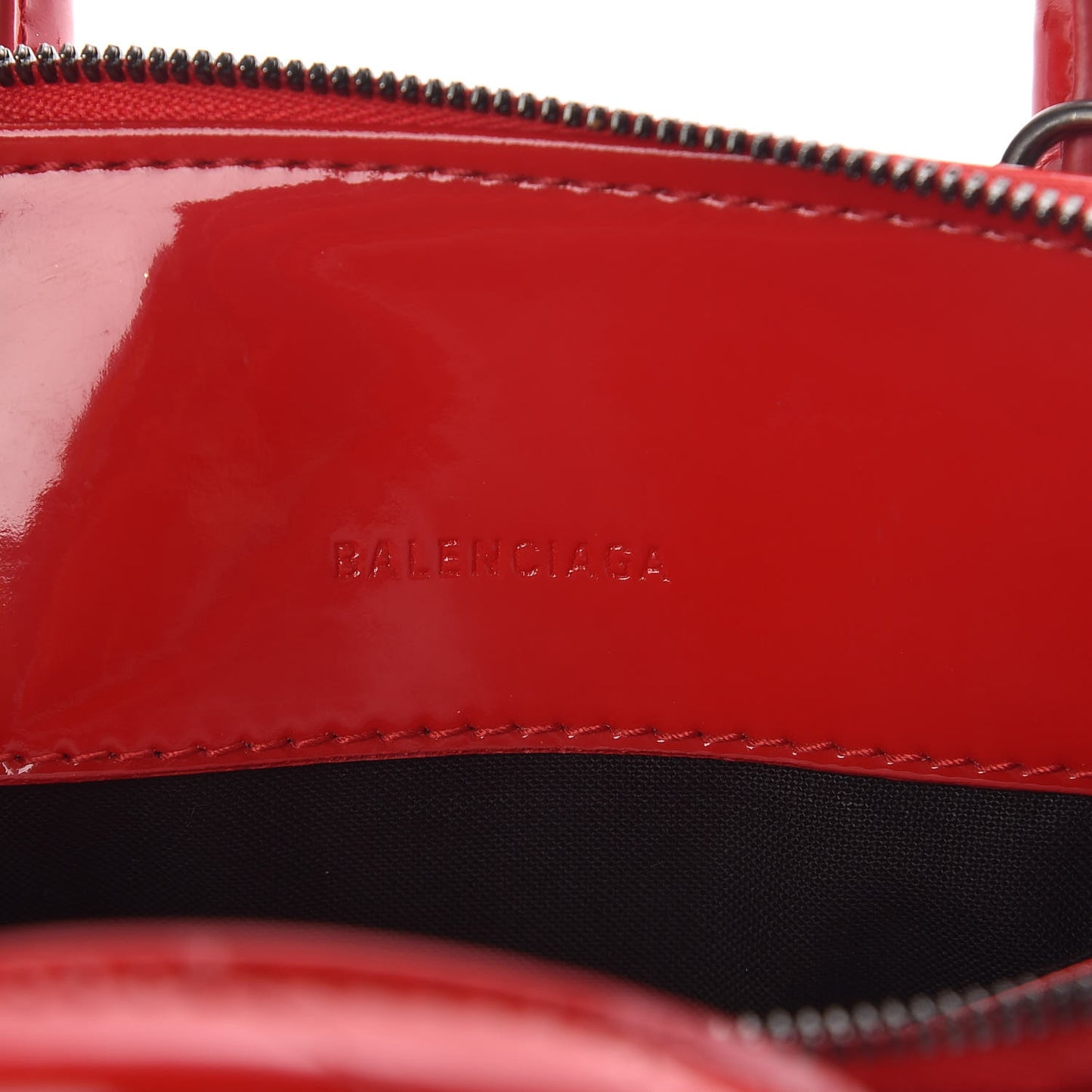 Patent Quilted XXS Ville Top Handle Bag Red