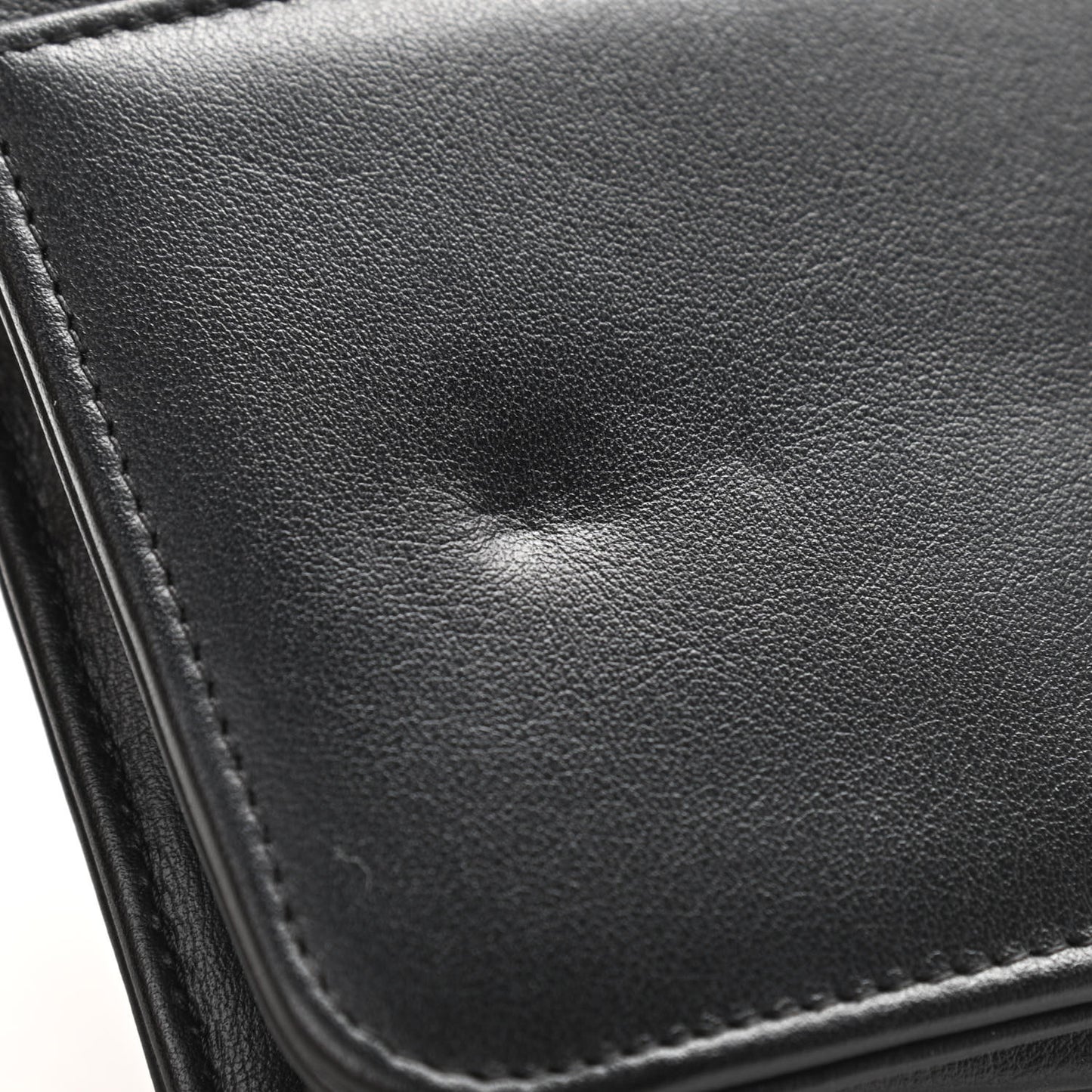 Lizard Lambskin Chain Around Boy Wallet on Chain WOC Black