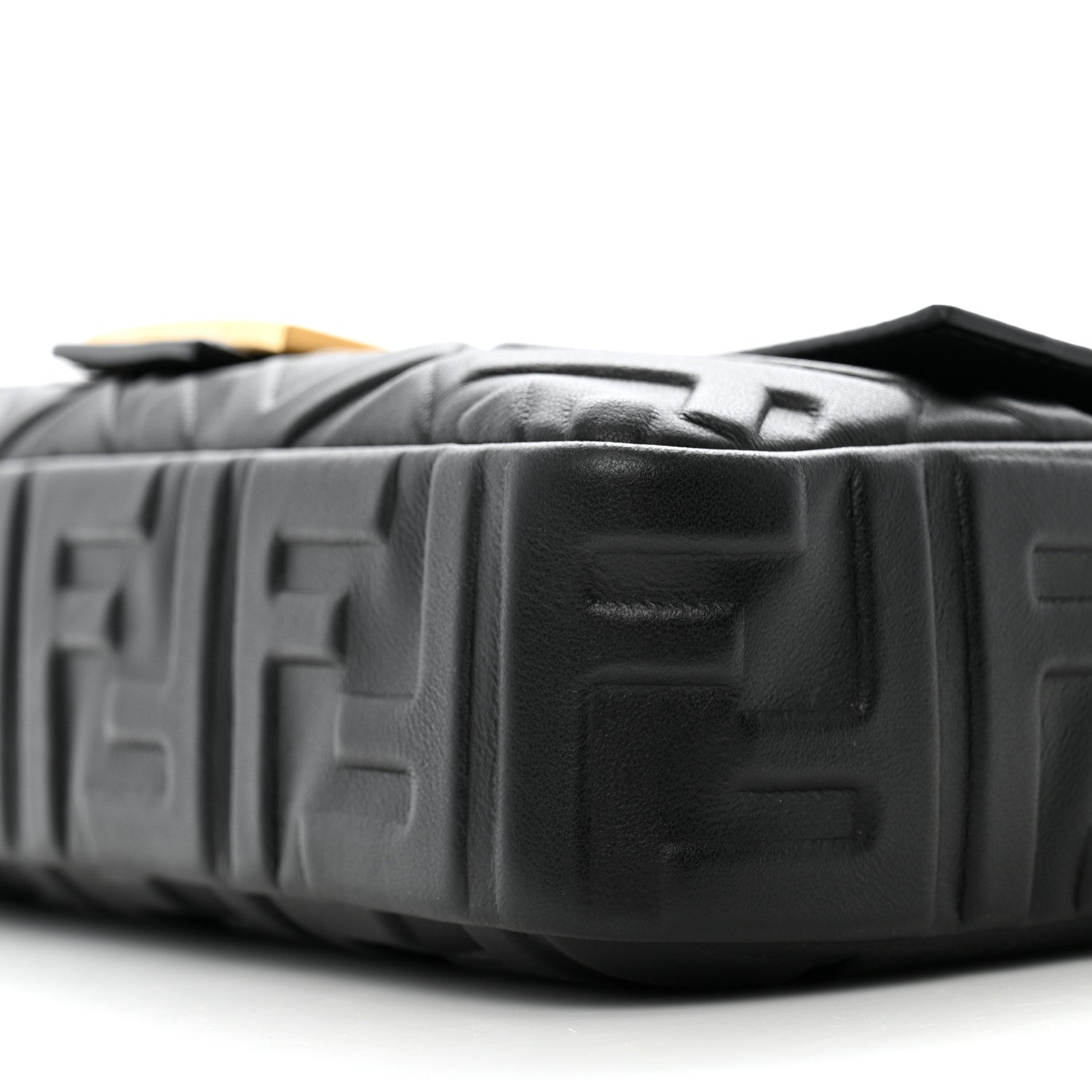 Fendi Nappa FF 1974 Embossed Baguette Black 10 of 12