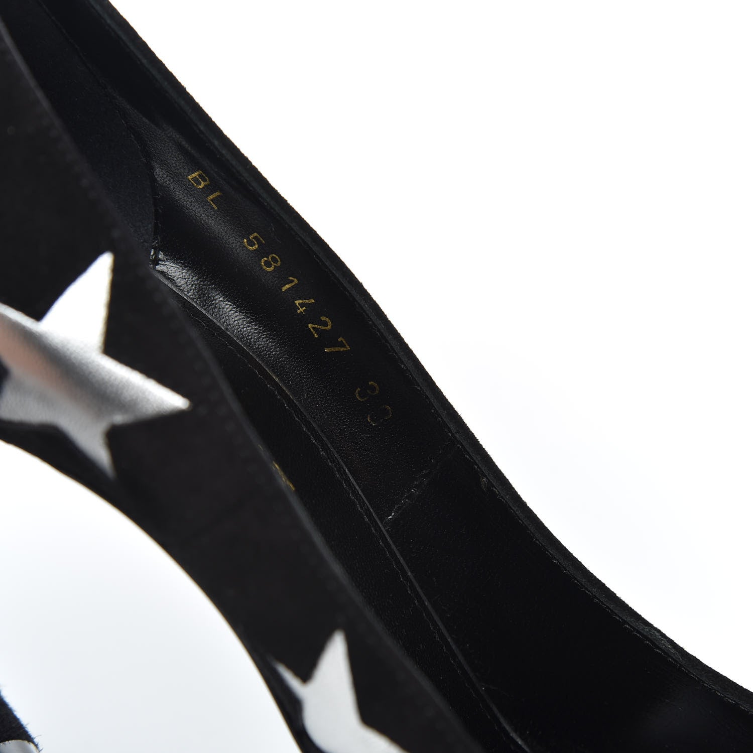 Saint Laurent Kid Scamosciato Anja Star 105 Pumps 38 Black Silver 8 of 9