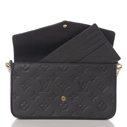 Louis Vuitton Empreinte Pochette Felicie Chain Wallet Black 10 of 11