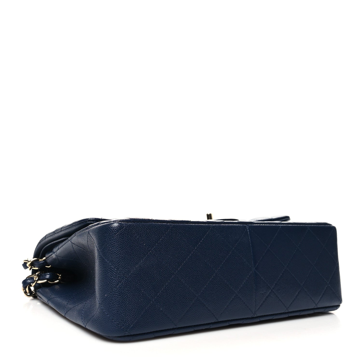 Chanel Caviar Quilted Jumbo Double Flap Navy Blue 3 of 10