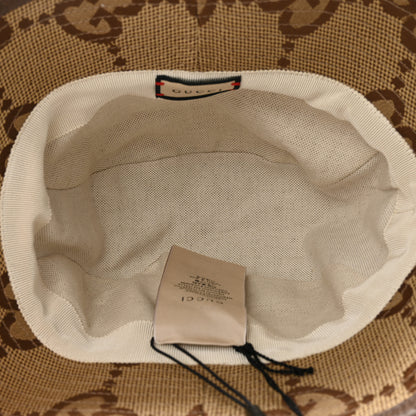 Gucci Monogram Jumbo GG Bucket Hat M Camel Ebony New Acero 7 of 9