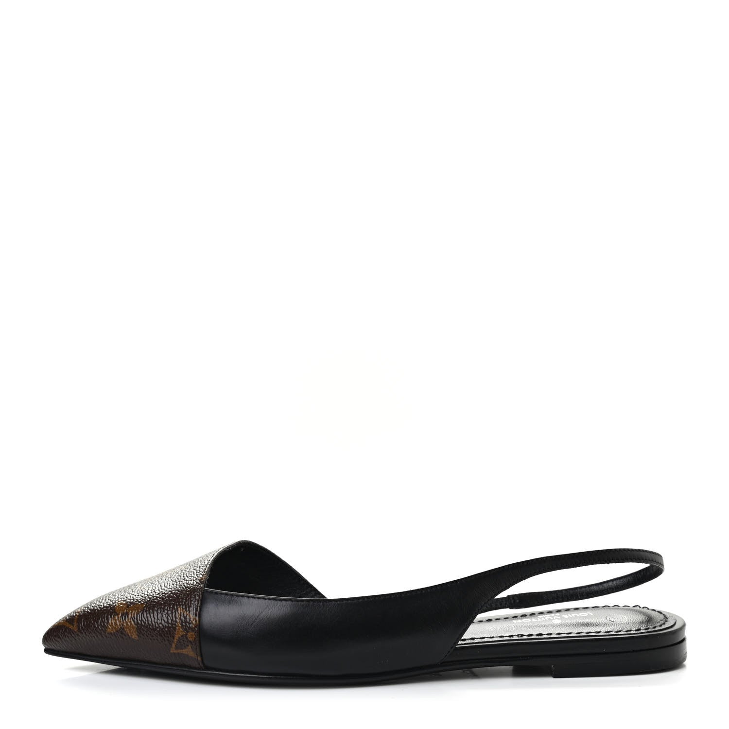 Louis Vuitton Monogram Cherie Slingback Pumps 36 Black 1 of 8