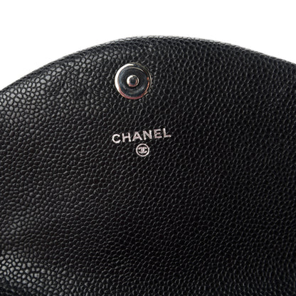 Chanel Caviar Half Moon Wallet On Chain WOC Black 8 of 11