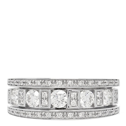 Damiani 18K White Gold Diamond Belle Epoque Band Ring 53 6.25 1 of 6