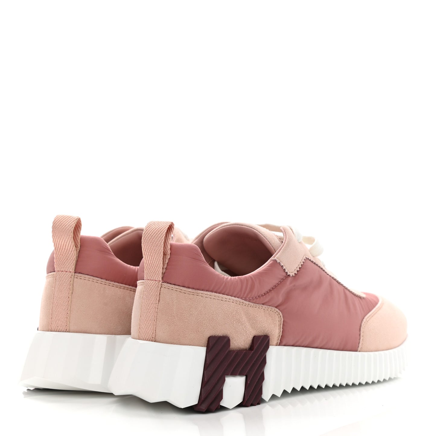 Parachute Fabric Suede Goatskin Bouncing Sneakers 37 Rose Rose Opaline