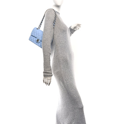 Chanel Caviar Quilted Small Double Flap Light Blue 2 of 10