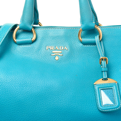 Prada Vitello Daino Shopping Tote Turchese 10 of 10