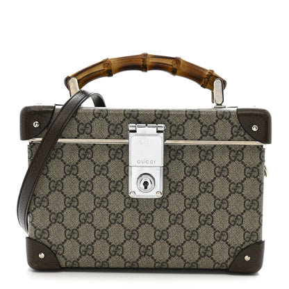 Gucci GG Supreme Monogram Globe-Trotter Beauty Case Brown 1 of 12