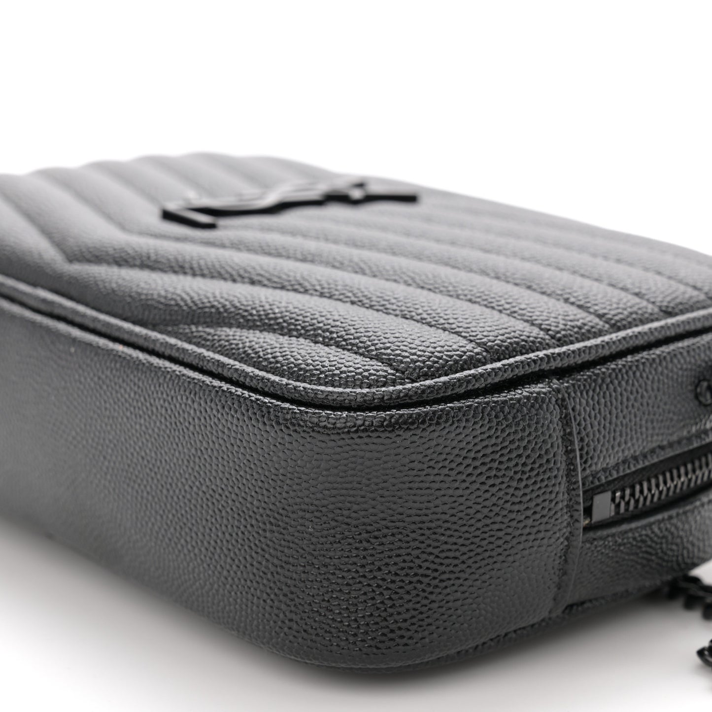 Grain De Poudre Matelasse Monochrome Monogram Mini Lou Camera Bag Black