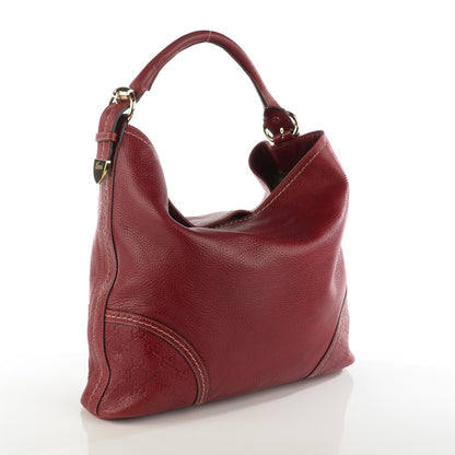 Gucci Guccissima Trim Large Signoria Hobo Red 3 of 7