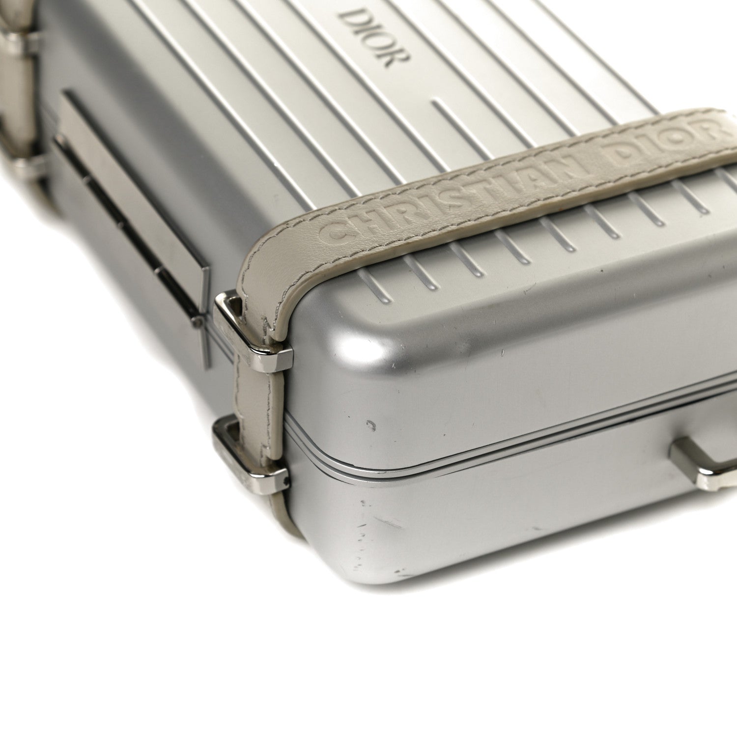 Christian Dior X RIMOWA Aluminum Personal Clutch On Strap Silver 12 of 15