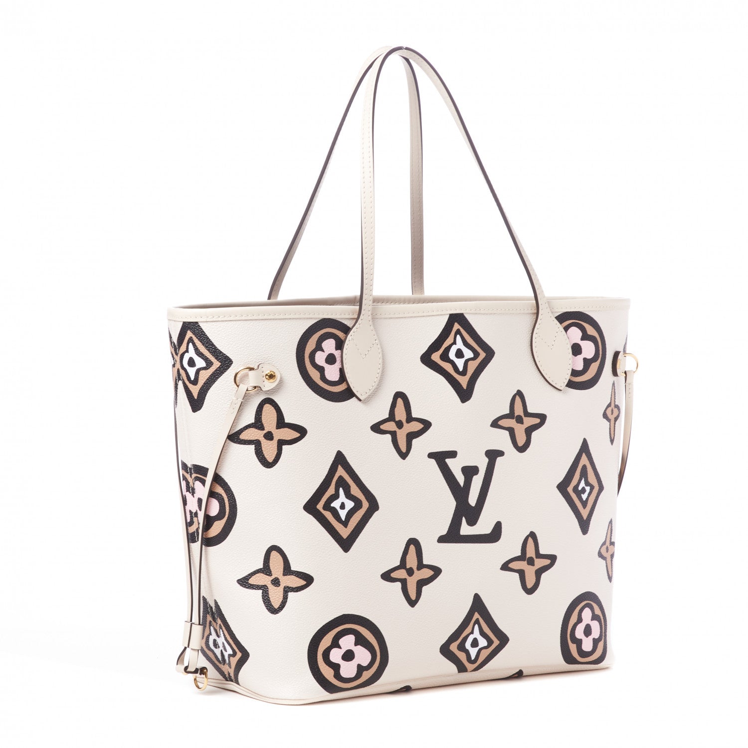Louis Vuitton Monogram Giant Wild At Heart Neverfull MM Creme 4 of 9