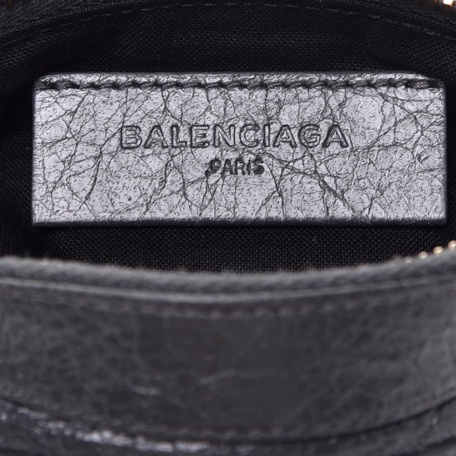 Balenciaga Agneau Giant 12 Gold Hardware M Porte-Monnaie Coin Purse Gris Fossile 6 of 7