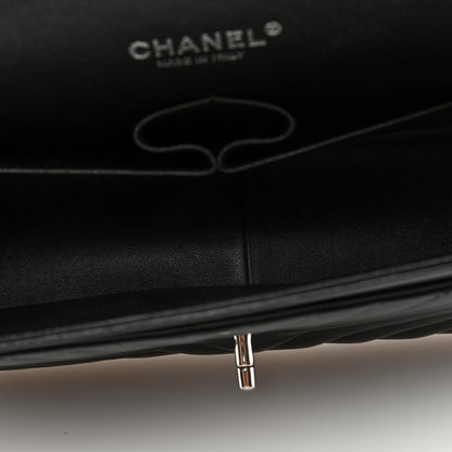 Chanel Lambskin Chevron Quilted Jumbo Double Flap Black 5 of 10