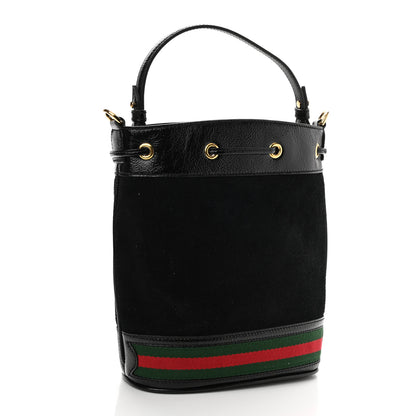 Gucci Suede Patent Web Small Ophidia Bucket Bag Black 3 of 11