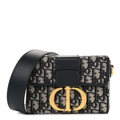 Christian Dior Oblique 30 Montaigne Box Bag Blue 1 of 11