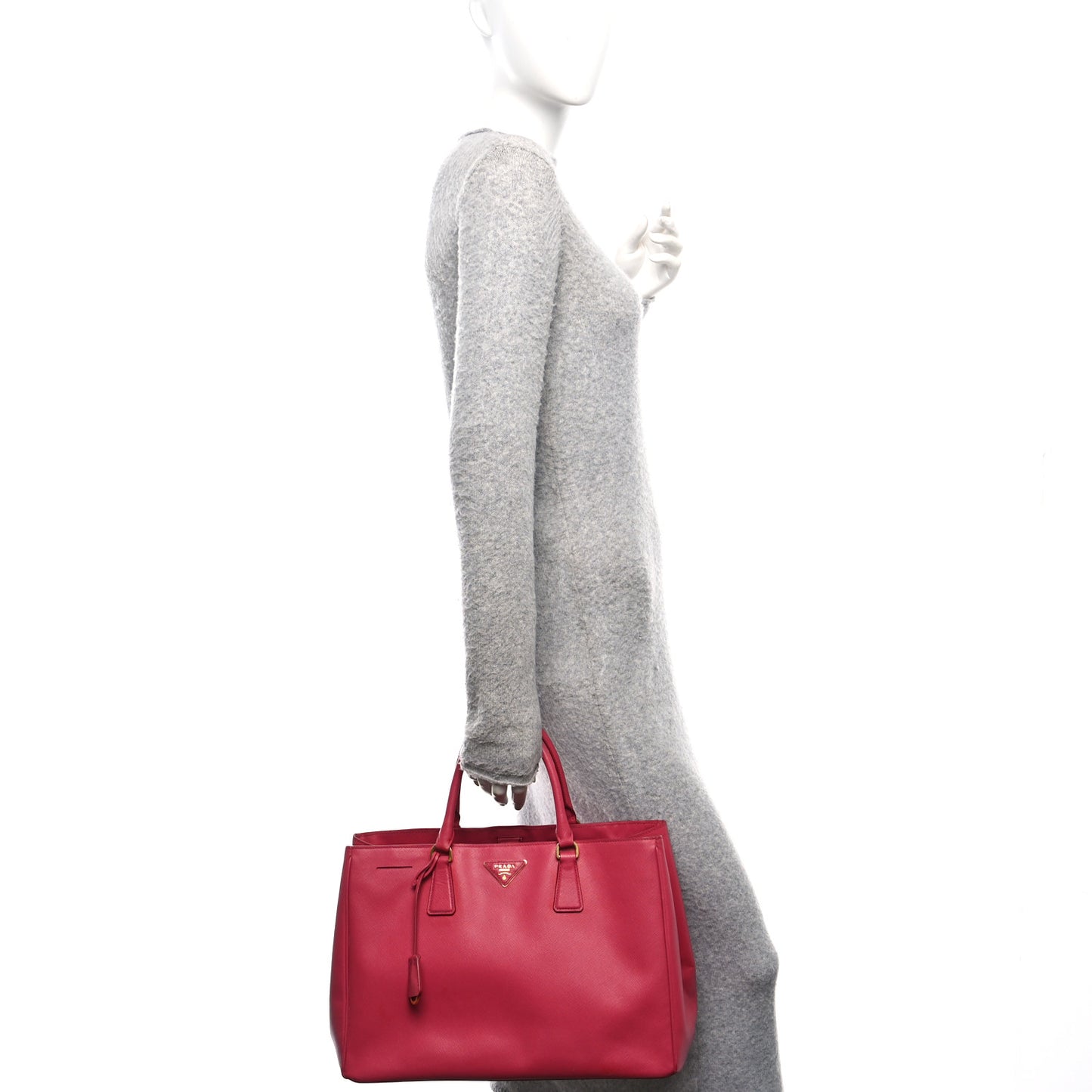 Saffiano Large Galleria Double Zip Tote Peonia