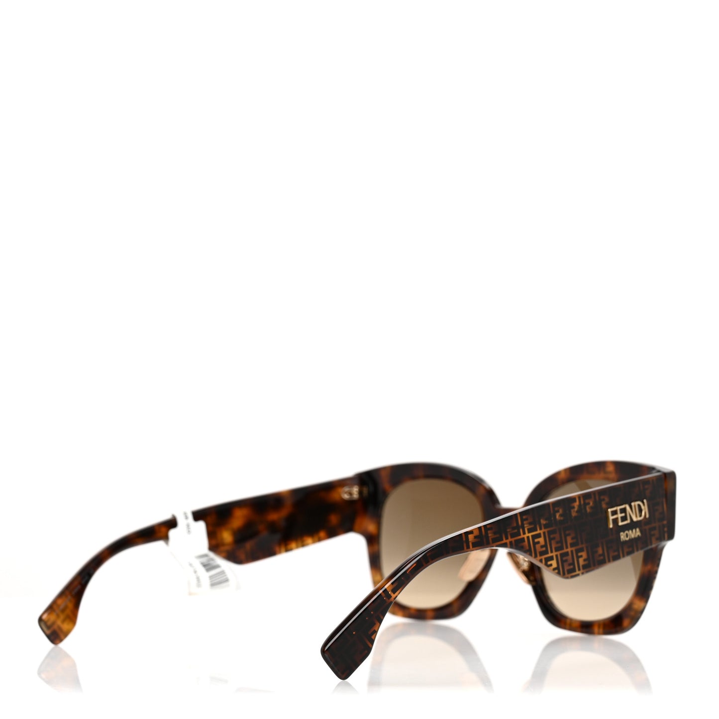 Acetate Fendi Square Sunglasses FE0458 Havana Black
