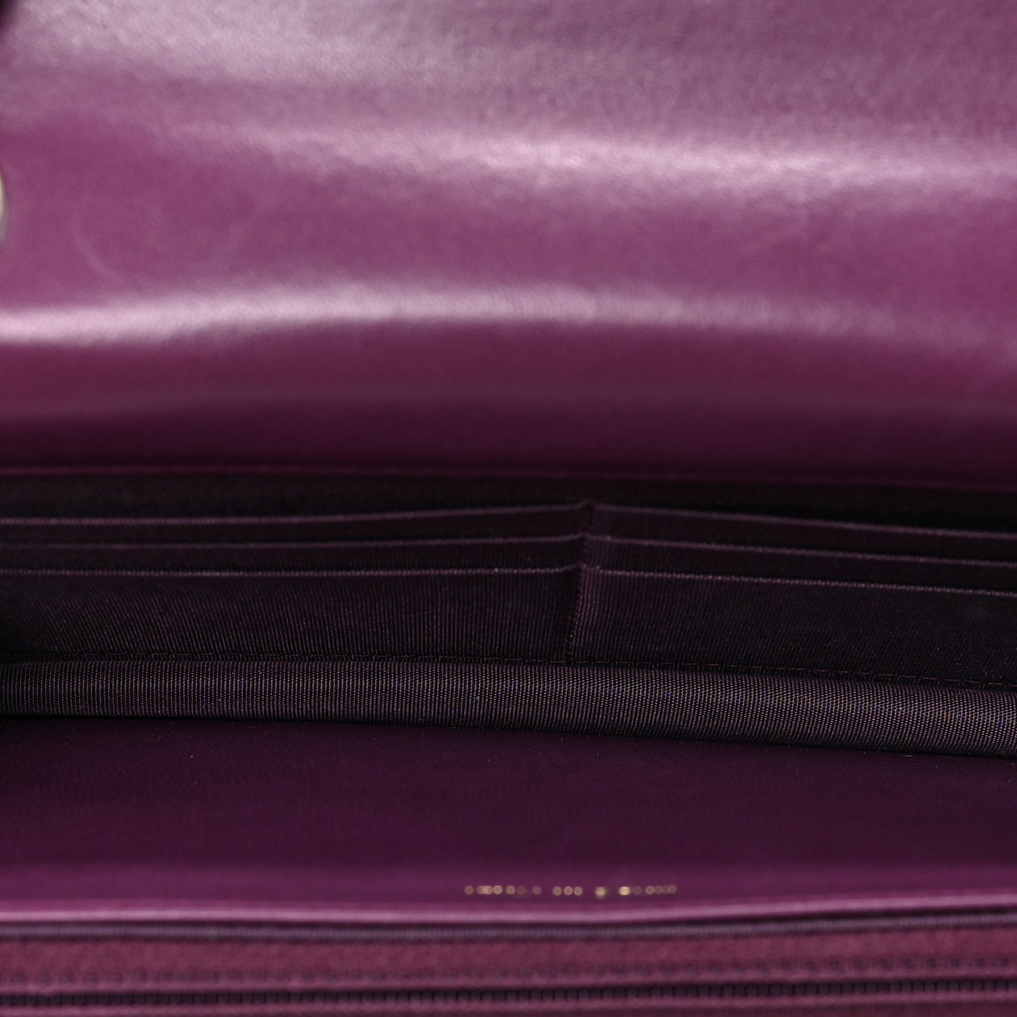 Lambskin Quilted Trendy CC Wallet On Chain WOC Purple