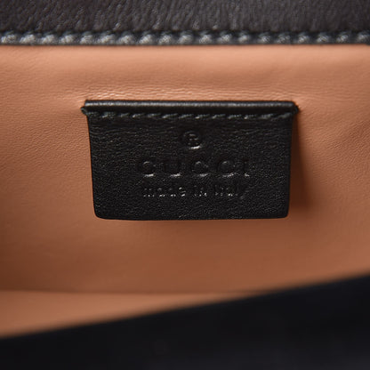 Gucci Velvet Crystal Mini Bee Broadway Shoulder Bag Black 6 of 7