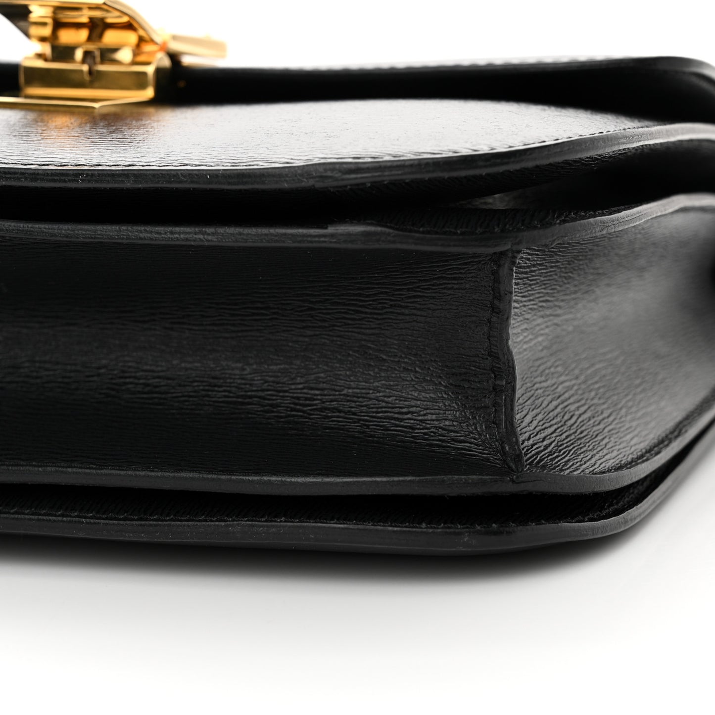 Liege Calfskin Medium Classic Box Flap Bag Black