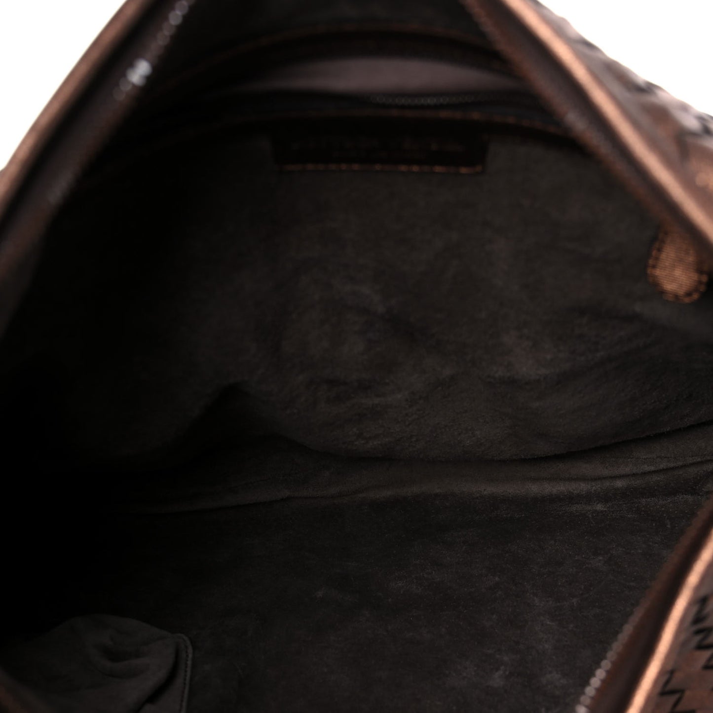 Metallic Nappa Intrecciato Large Veneta Hobo Copper