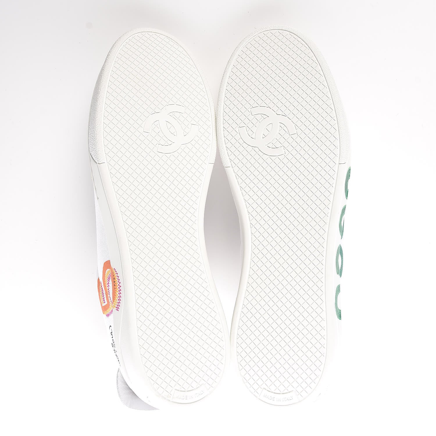 Chanel Canvas Printed Pharrell Sneakers 42 White Multicolor 5 of 17