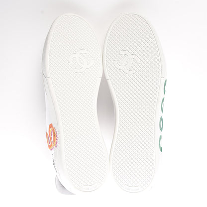 Chanel Canvas Printed Pharrell Sneakers 42 White Multicolor 5 of 17