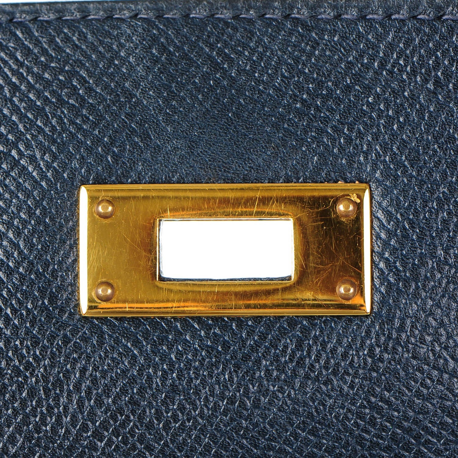 Hermes Courchevel Kelly Retourne 35 Bleu Marine 15 of 27