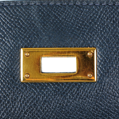 Hermes Courchevel Kelly Retourne 35 Bleu Marine 15 of 27