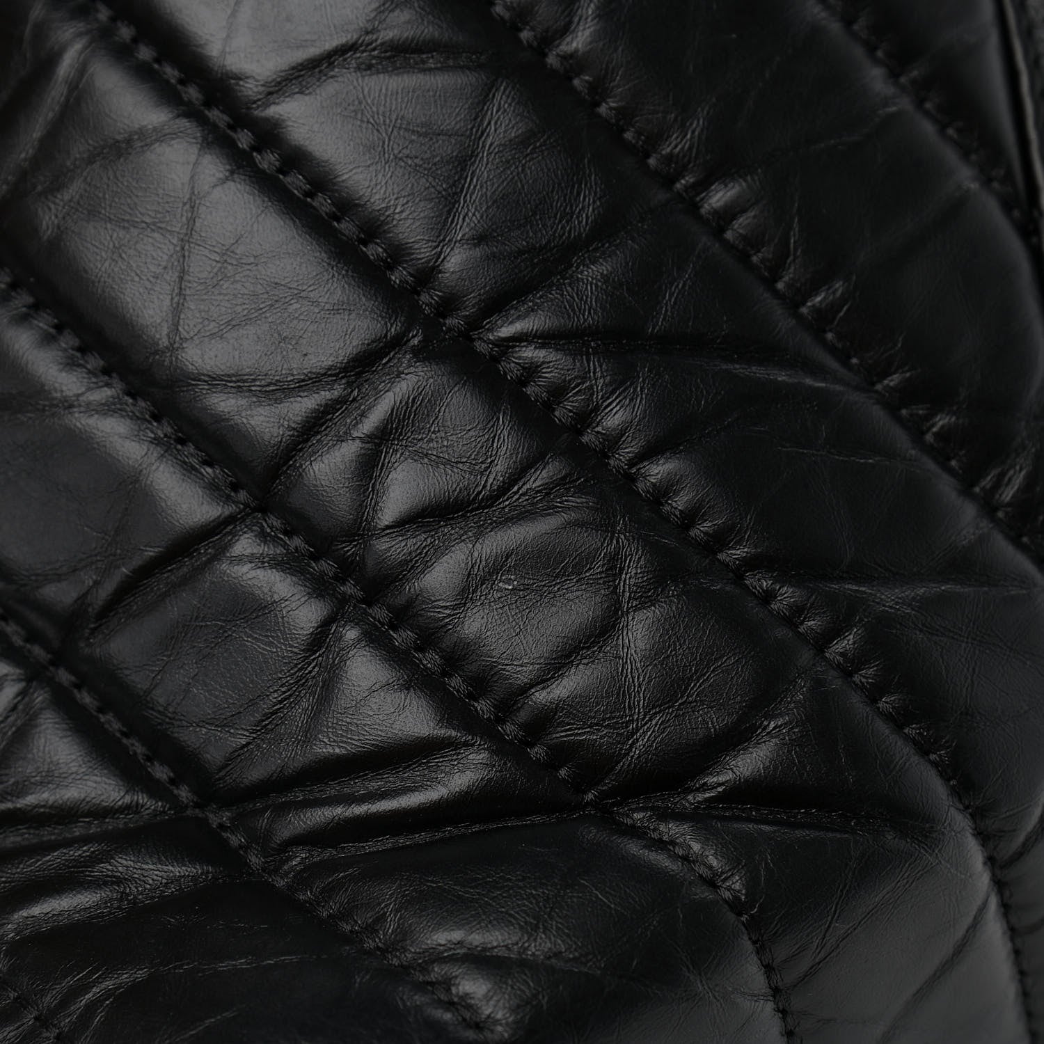 Chanel Aged Calfskin Chevron Quilted Duffle Bag Black 11 of 15