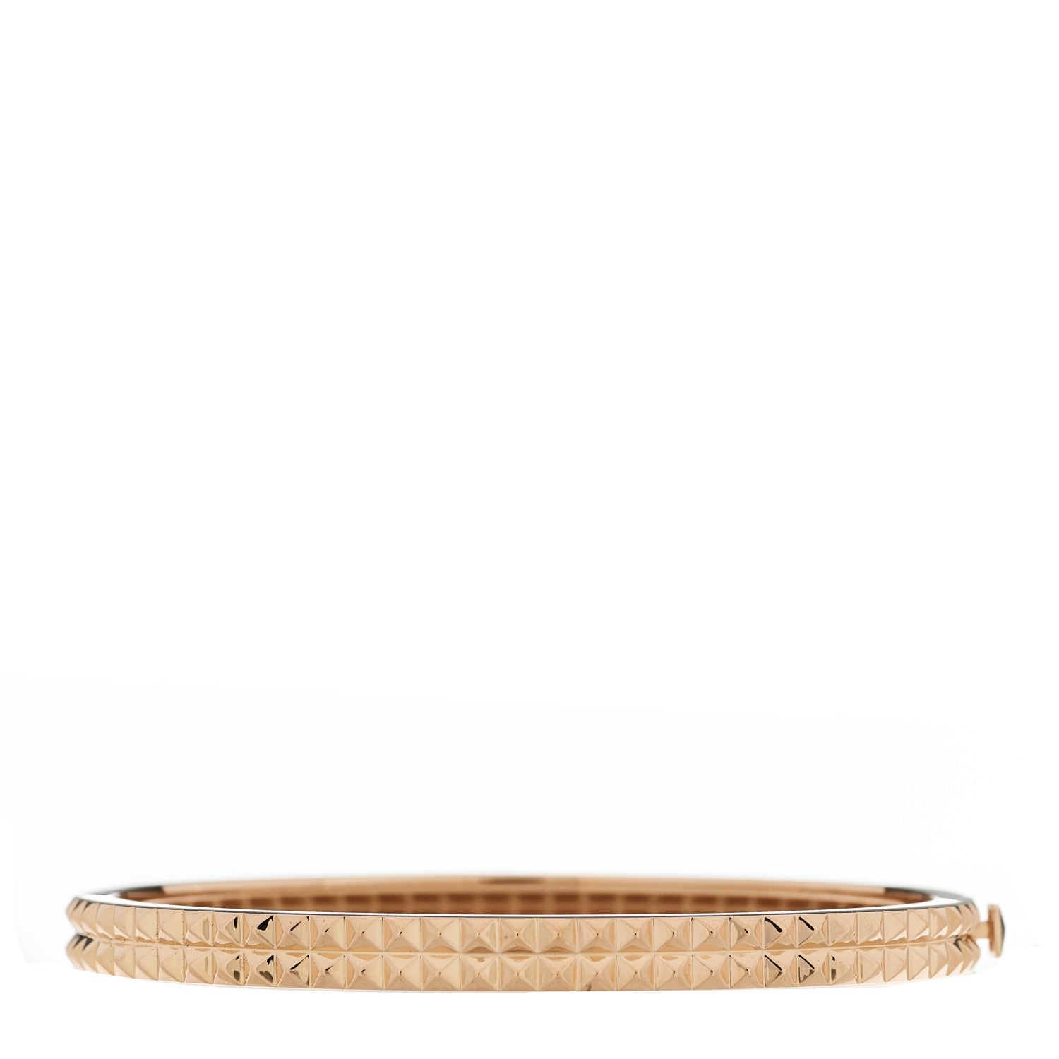 Roberto Coin 18K Rose Gold Rock and Diamonds Bangle Bracelet 1 of 4