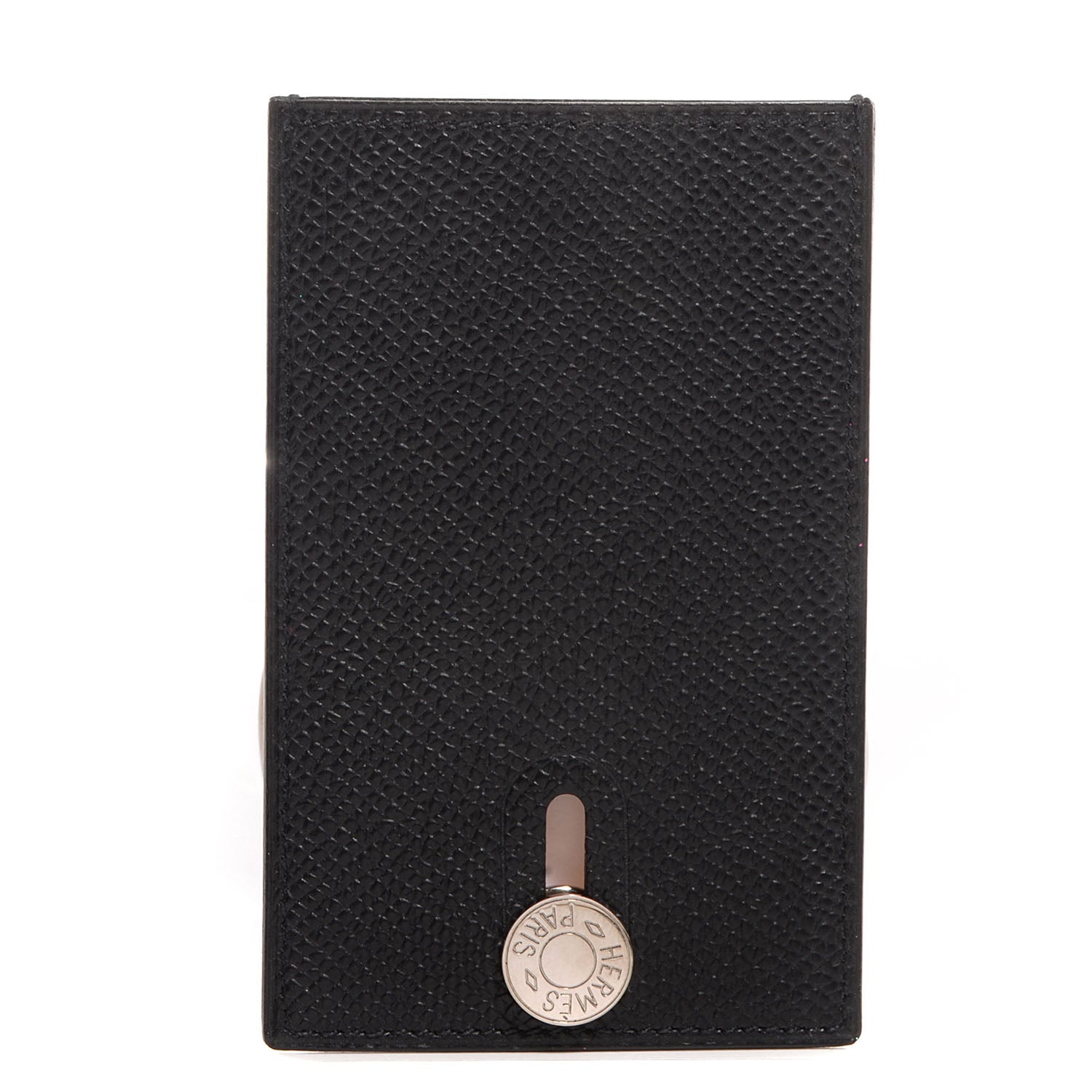Hermes Epsom Diabolo Card Holder Case Black 1 of 7