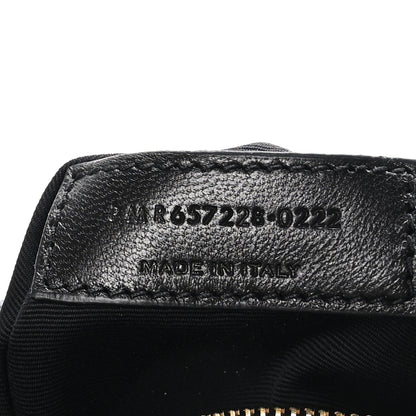 Saint Laurent Calfskin Crocodile Embossed LE 5 A 7 Hobo Black 7 of 10