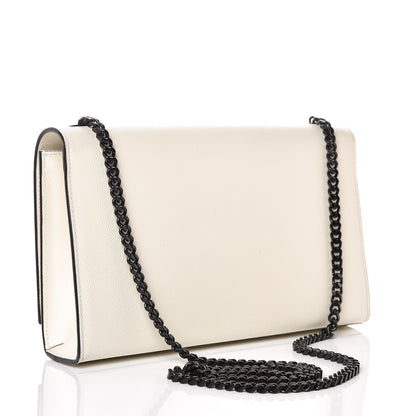 Saint Laurent Grain De Poudre Medium Classic Monogram Kate Satchel Porcellana Black 3 of 6