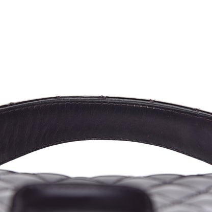 Chanel Glazed Calfskin Quilted Mademoiselle Bag Dark Purple 13 of 14