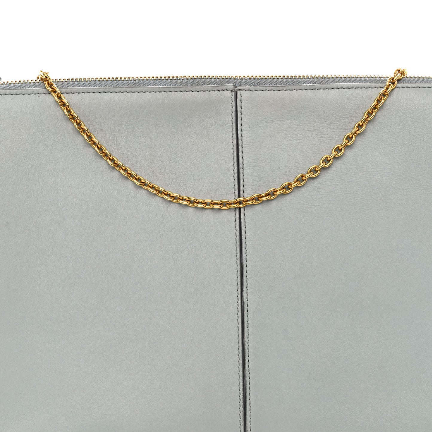 Smooth Calfskin Tri-Fold Clutch on Chain Cloud